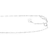 Silver 2.3mm Adjustable Mirror 22 Chain with Lobster Lock