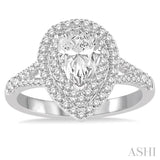 1/2 Ctw Diamond Semi-mount Engagement Ring in 14K White Gold