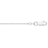 Sterling Silver 18in Polished Round Cable Chain with Lobster Clasp
