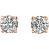14K Rose 1/5 CTW Natural Diamond Stud Earrings