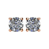 14K Rose 2 CTW Natural Diamond Stud Earrings