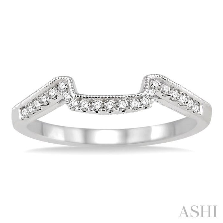 1/6 ctw Round Cut Diamond Wedding Band in 14K White Gold