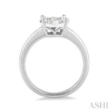 1/8 Ctw Lovebright Round Cut Diamond Bridal Ring in 14K White Gold