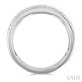 5/8 Ctw Wide 4-Stone Oval & Round Cut Diamond Fashion Band in 14K White Gold