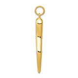14k Large 3-D Italian Horn Charm