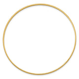 14k 2mm Solid Polished Half-Round Slip-On Round Bangle Bracelet