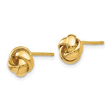 14k 8mm Polished Love Knot Post Earrings