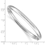 14k 3/16 White Gold 5mm Hinged Baby Bangle