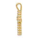 14k 1/4 carat Diamond Latin Cross Pendant