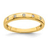 14k 3mm 5-stone 1/20 carat Diamond Band