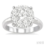 2 ctw Lovebright Round Cut Diamond Ring in 14K White Gold