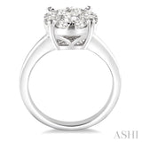2 ctw Lovebright Round Cut Diamond Ring in 14K White Gold