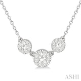 .30CTRDDM 'LOVEB' 3 STONE NK WG 14K-G*