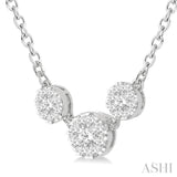 .30CTRDDM 'LOVEB' 3 STONE NK WG 14K-G*