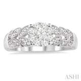 1/3 ctw Lovebright Round Cut Diamond Ring in 10K White Gold