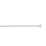 14K White Gold 1.2mm Machine Rope 18 Chain (Carded) with Spring Ring