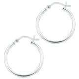 Sterling Silver 2x20mm Hoop Earring
