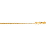 14K Yellow Gold 0.68mm Classic Box 20 Chain with Lobster Lock