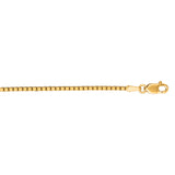 14K Yellow Gold 1.4mm Classic Box 18 Chain with Lobster Lock