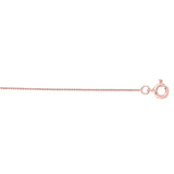 14K Rose Gold .45mm Classic Box 18 Chain with Spring Ring