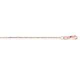 14K Rose Gold 0.73mm Classic Box 20 Chain with Lobster Lock