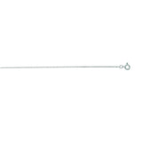 14K White Gold 0.6mm Classic Box 16 Chain with Spring Ring