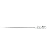 14K White Gold 0.45mm Classic Box 20 Chain with Lobster Lock