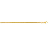 14K Yellow Gold 1mm Octagonal Box 18 Chain with Lobster Lock