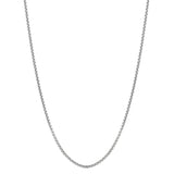 14K White Gold 1.8mm Lite Round Box 18 Chain with Lobster Lock