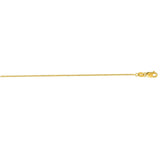 14K Yellow Gold 1.1mm Diamond Cut Cable 24 Chain with Lobster Lock