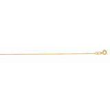 14K Yellow Gold 0.87mm Diamond Cut Cable 18 Chain with Spring Ring Clasp