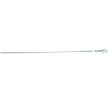 14K White Gold 1.5mm Diamond Cut Cable 24 Chain with Lobster Lock