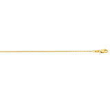 14K Yellow Gold 1.2mm Oval Cable 20 Chain with Lobster Lock