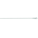 14K White Gold 1.5mm Oval Cable 16 Chain with Lobster Lock