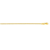 14K Yellow Gold 1.8mm Lite Forsantina 18 Chain with Lobster Lock