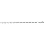 14K White Gold 2.5mm Lite Rolo 22 Chain with Lobster Lock