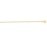 14K Yellow Gold 1.1mm Singapore 7 Chain Bracelet with Spring Ring Clasp