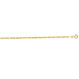 14K Yellow Gold 1.8mm Singapore 18 Chain with Spring Ring Clasp