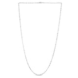14K White Gold 1.3mm Singapore 18 Chain with Lobster Lock