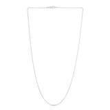14K White Gold 1.5mm Bead 18 Chain with Lobster Lock
