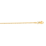 14K Yellow Gold 1.1mm Sparkle 20 Chain with Lobster Lock