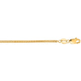 14K Yellow Gold 1mm Foxtail 18 Chain with Lobster Lock