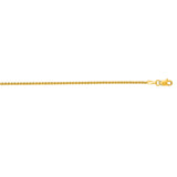 14K Yellow Gold 1.5mm Round Wheat 22 Chain with Lobster Lock