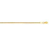 14K Yellow Gold 2.1mm Round Wheat 16 Chain with Lobster Lock