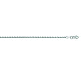 14K White Gold 2.1mm Round Wheat 16 Chain with Lobster Lock