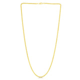 14K Yellow Gold 2.8mm Lite Round Wheat 22 Chain with Lobster Lock
