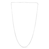 14K White Gold 1.8mm Square Wheat 20 Chain with Lobster Lock