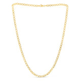 14K Yellow Gold 4.5mm Mariner 7 Chain Bracelet with Lobster Lock