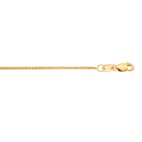 14K Yellow Gold 1mm Gourmette 18 Chain with Lobster Lock