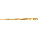 14K Yellow Gold 2.2mm Gourmette 20 Chain with Lobster Lock